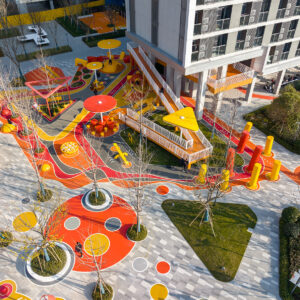 RUNNING LAVA · ORANGE VITALITY CURVE ALL-AGE UNPOWERED AMUSEMENT POCKET PARK