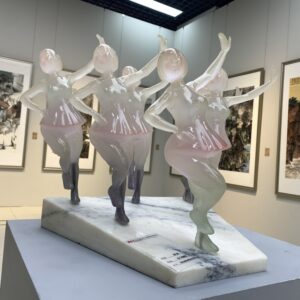 "Square Dance" Transparent Resin Figure Sculpture