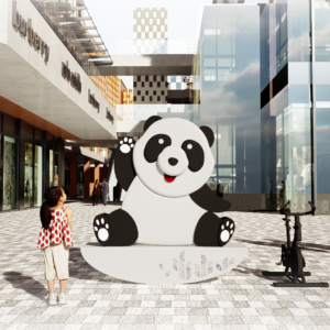 PANDA INTERACTIVE INSTALLATION CHINESE TREND IP GENERATING ART INSTALLATION MALL LOW-CARBON SCIENCE POPULARIZATION LANDMARK