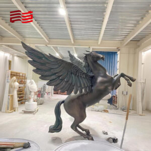 Stainless Steel Double-Winged Pegasus Sculpture