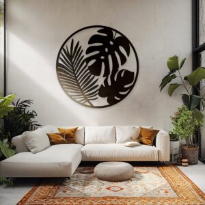 Hotel Decorative Painting | Money Tree & Banana Leaf Wall Hanging Art