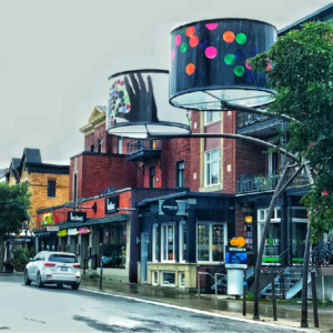 LOVE KALEIDOSCOPE ART PAINTING LAMPSHADE CURVED STREET LIGHT ART INSTALLATION CULTURAL TOURISM BLOCK INTERNET-FAMOUS ATMOSPHERE CHECK-IN LANDMARK